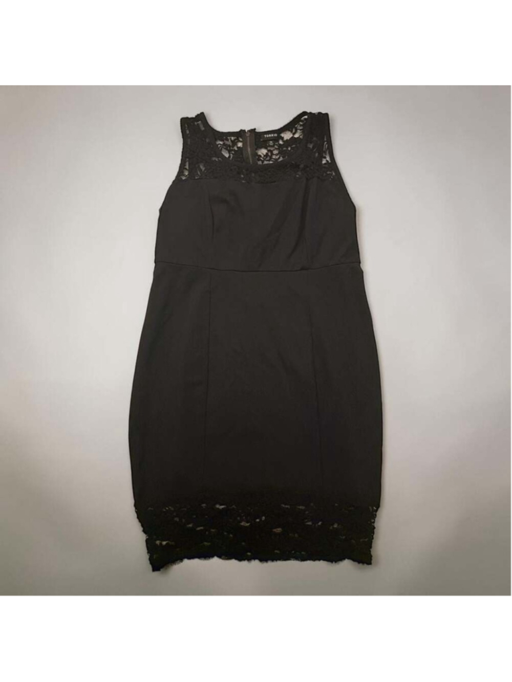 Torrid Black Lace Trim Sleeveless Sheath Bubble Dress Size 14